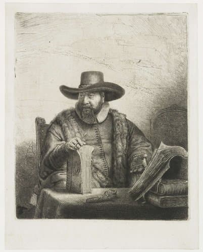 De predikant Cornelis Claesz. Anslo by Rembrandt van Rijn