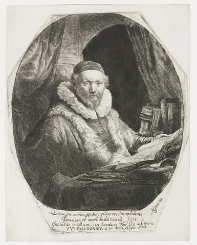 De Remonstrantse predikant Jan Wtenbogaert by Rembrandt van Rijn