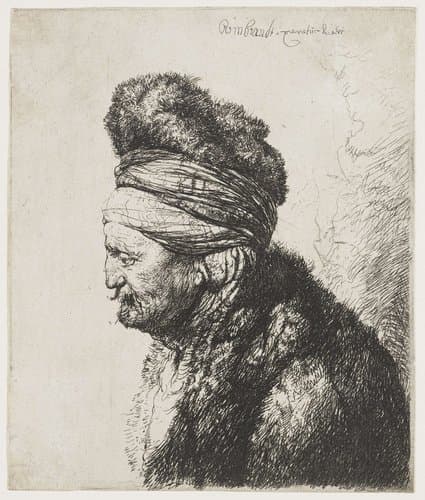 Hoofden van Oosterlingen, 2 (4) by Rembrandt van Rijn