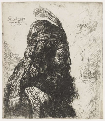 The third Oriental head by Rembrandt van Rijn