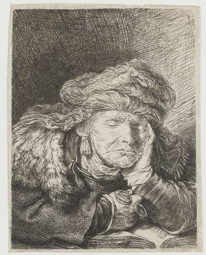 Old Woman Sleeping by Rembrandt van Rijn