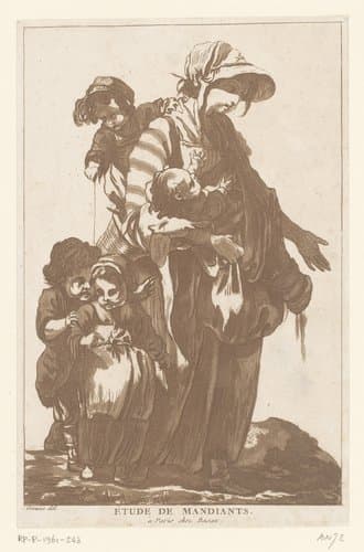Étude de mandiants. by François Philippe Charpentier