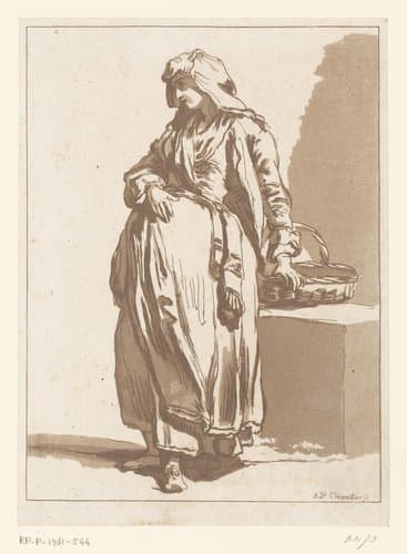 Boerenvrouw met een mand