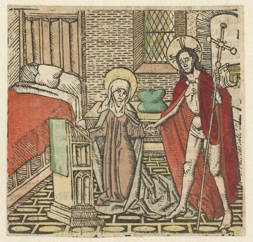 Christus verschijnt aan Maria by Meester van Haarlem