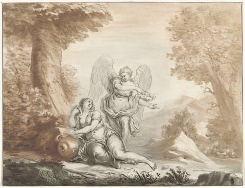 Hagar in de woestijn by Jurriaan Cootwijck