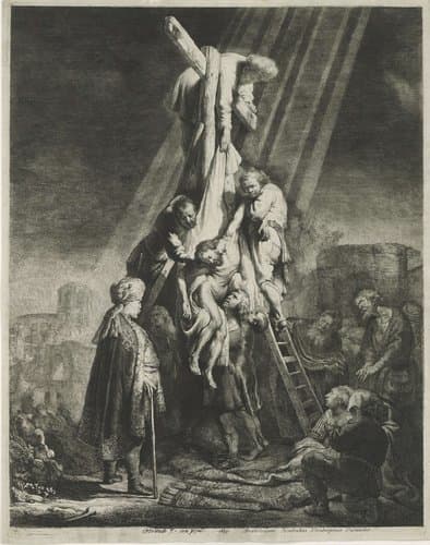 The Descent from the Cross, Second Plate by Rembrandt van Rijn