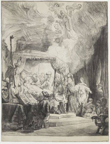 Het sterfbed van Maria by Rembrandt van Rijn