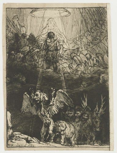 Daniel's vision of the four beasts by Rembrandt van Rijn