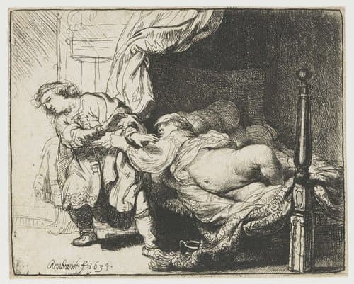Joseph and Potiphar's wife by Rembrandt van Rijn