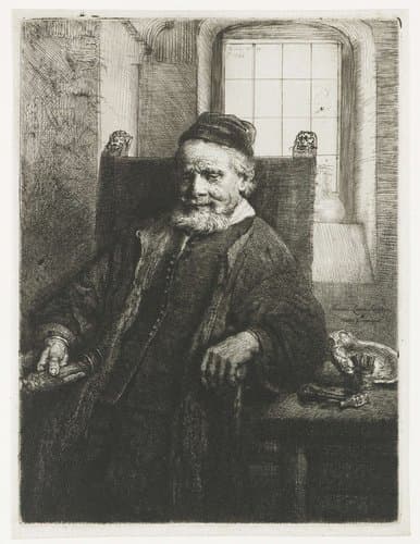 Jan Lutma, goldsmith by Rembrandt van Rijn
