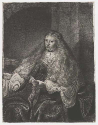 The great Jewish bride by Rembrandt van Rijn