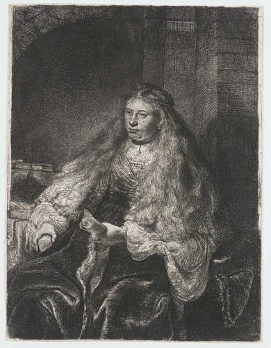 The great Jewish bride by Rembrandt van Rijn