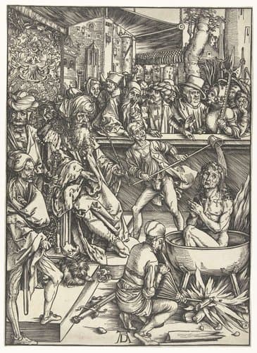 Het martelaarschap van Johannes de Evangelist by Albrecht Dürer