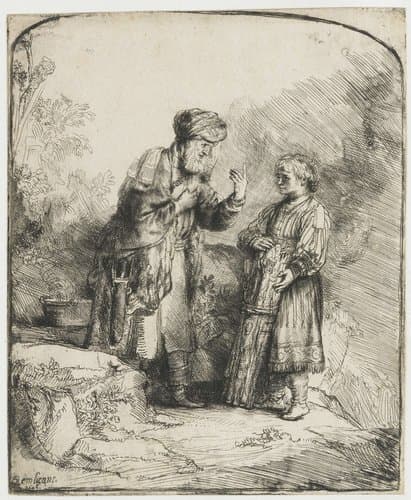 Abraham and Isaac by Rembrandt van Rijn