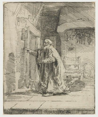 De blinde Tobias: grote plaat by Rembrandt van Rijn