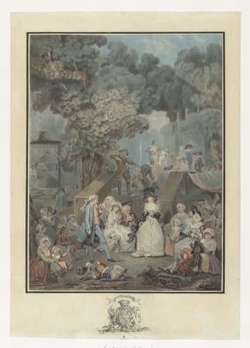 Bruiloftsfeest by Philibert-Louis Debucourt