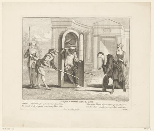 Scènes uit de Commedia dell'arte by Gabriel Huquier