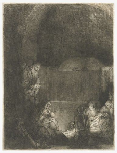 De graflegging by Rembrandt van Rijn