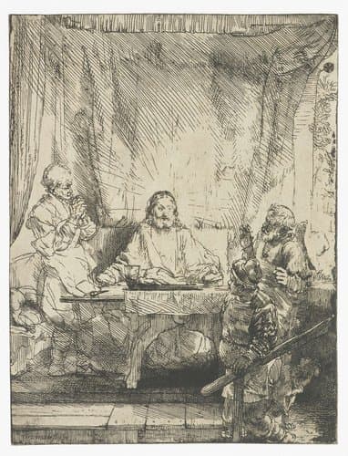 Christ at Emmaus: the larger plate by Rembrandt van Rijn