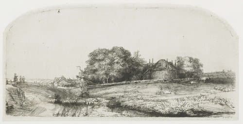 Cottages and a Hay Barn on the Diemerdijk by Rembrandt van Rijn
