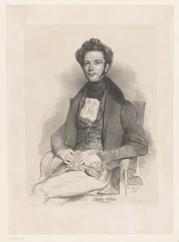 Portret van de pianist Henri Herz by Achille Devéria