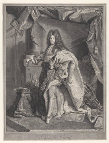 Portret van Lodewijk XIV van Frankrijk by Pierre Drevet