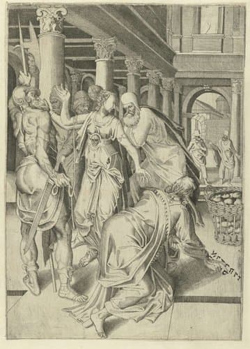 Christus en de overspelige vrouw by anonymous