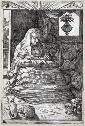 Seated Woman in Spanish Attire by Jan Cornelisz Vermeyen