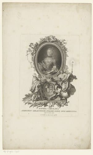 Portret van Sophie Caroline Marie by Johann Esaias Nilson