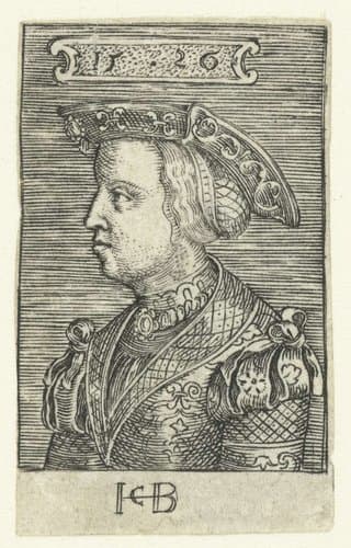 Portret van Claudia van Valois by Jacob Binck