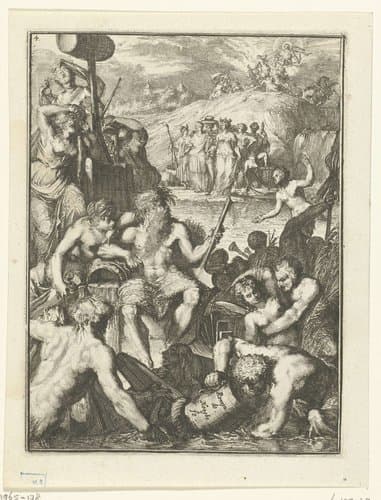 Titelprent van Boek 4 van De Ystroom (1671) van Antonides van der Goes by Romeyn de Hooghe