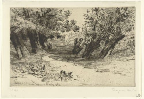 Pad langs het water by Francis Seymour-Haden (Sir)