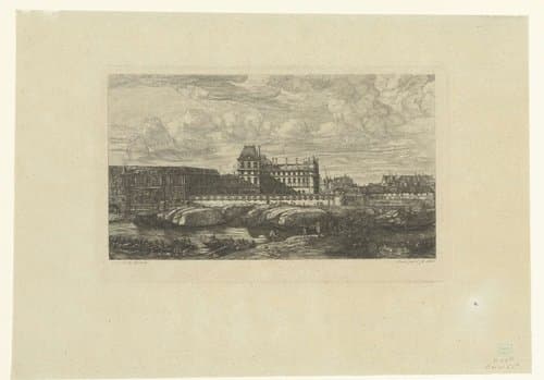 L'ancien Louvre by Charles Meryon