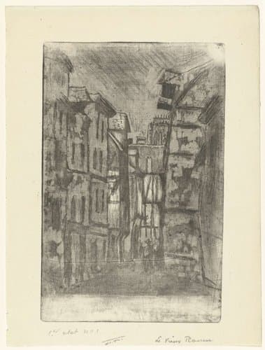 Het oude Rouen by Camille Jacob Pissarro
