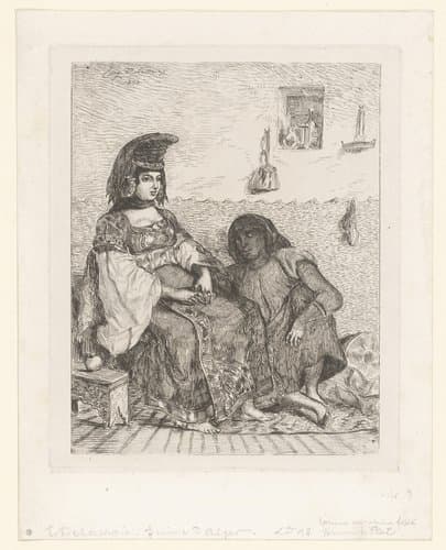 Joodse vrouw uit Algiers by Eugène Delacroix