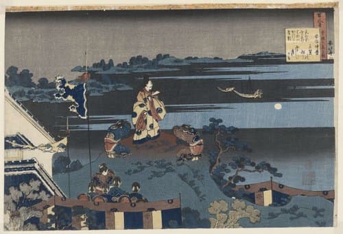 Abe no Nakamaro by Katsushika Hokusai