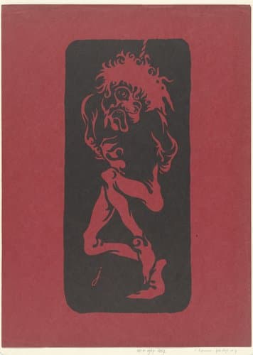 Opgehangen man by Henri Gustave Jossot