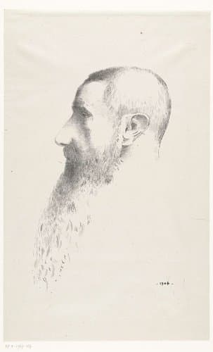 Portret van Roger Marx by Odilon Redon