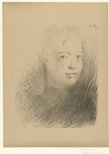 Hoofd van een vrouw by Marc Marie Georges Mouclier