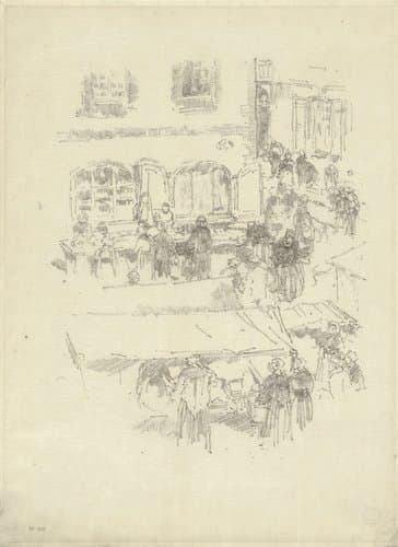 The Market-Place, Vitré by James Abbott McNeill Whistler