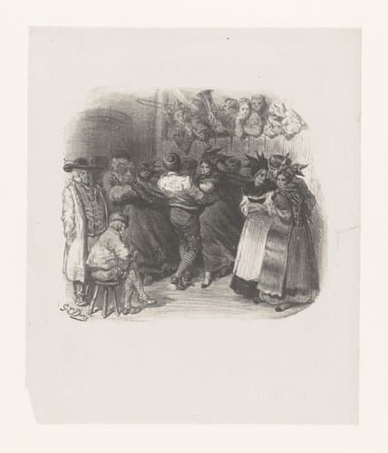 Dansfeest in de Elzas by Gustave Doré