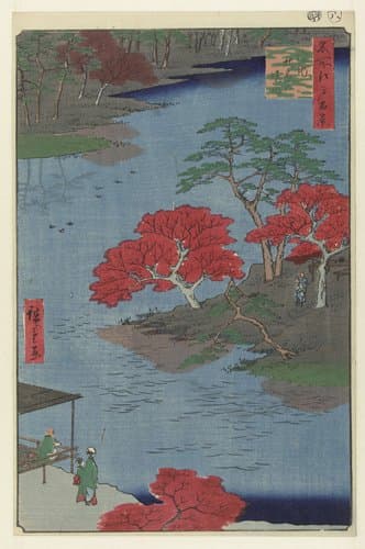 Tempelgronden van het Akiba heiligdom te Ukiji by Hiroshige (I) , Utagawa