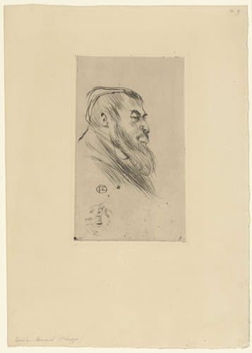 Portret van toneelschrijver Tristan Bernard by Henri de Toulouse-Lautrec