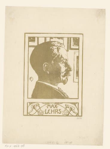 Portret van Max Lehrs by Emil Orlik