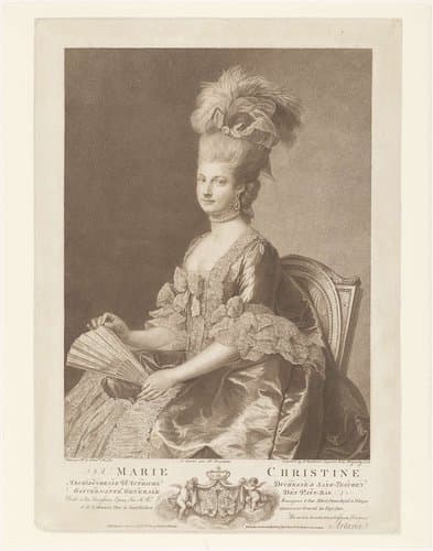 Portret van Maria Christina van Oostenrijk by Francesco Bartolozzi