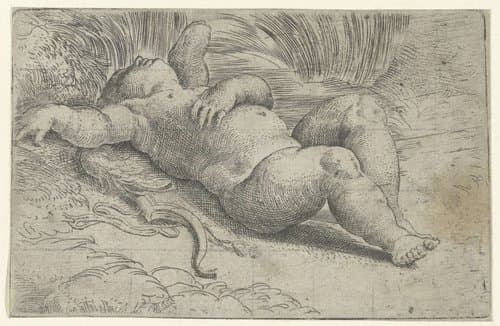 Slapende Cupido by Parmigianino