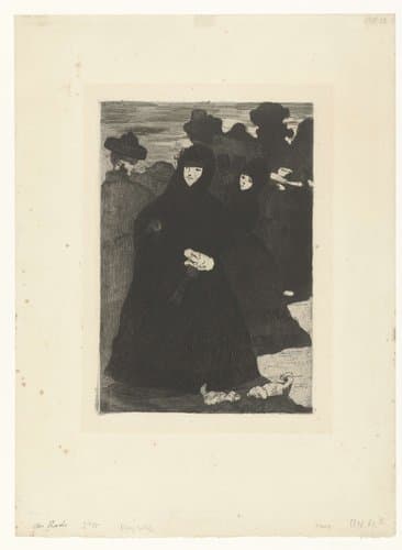 Vrouwen flaneren langs Prado in Madrid by Edouard Manet