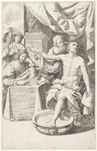 De dood van Seneca by Lodovico Lana