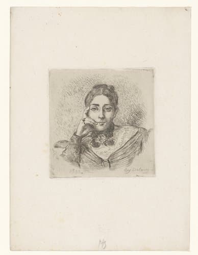 Portret van Madame Fréderic Villot by Eugène Delacroix
