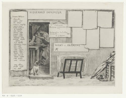 Uitnodiging voor het vijfde Diner Dentu by Henri Charles Guérard